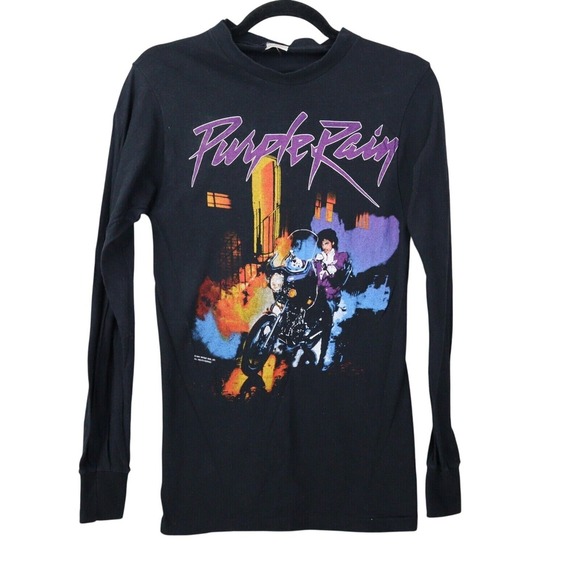 Prince and the Revolution Shirt Sz Small Vintage 1980s Crewneck Long Sleeve RARE